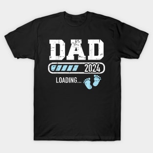 Dad 2024 Loading For Pregnancy Announcement T-Shirt